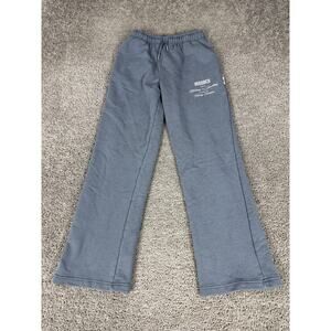 Hoodrich Pants Mens Small Gray Fleece Sweatpants Straight Leg Streetwear